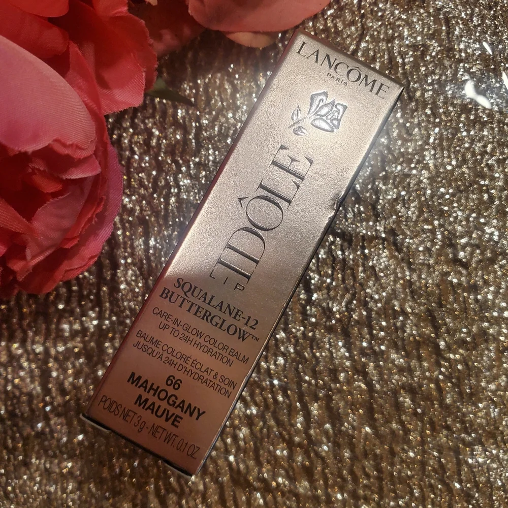 Lancome Butterglow Hydryating Plumping Tinted Lip Balm Mahagony Mauve Cool Tone
